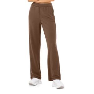 Alo Micro Waffle High-Waisted Pleasant Wide Leg Pant